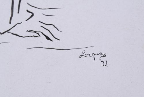 20TH CENTURY SPANISH SCHOOL. Pair of inks on cardboard. "WO