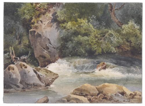 SIMEÓN FORT (1793-1861). "PAISAJE CON RÍO".