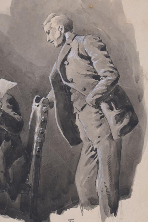 APELES MESTRES (1854-1936). "REUNIÓN DE CABALLEROS", 1891.
