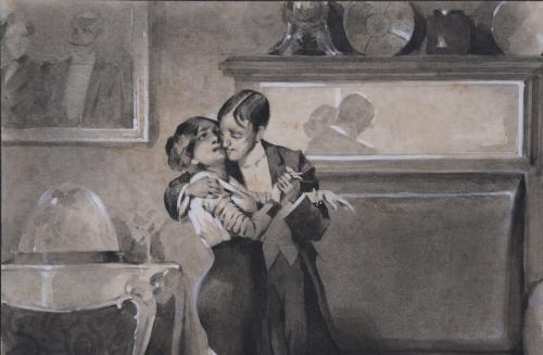 JOSÉ SEGRELLES ALBERT (1885-1969). Pareja de ilustraciones 