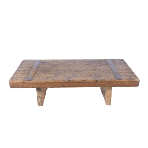 COFFEE TABLE MADE FROM A 19TH CENTURY DOOR, 21ST CENTURY.