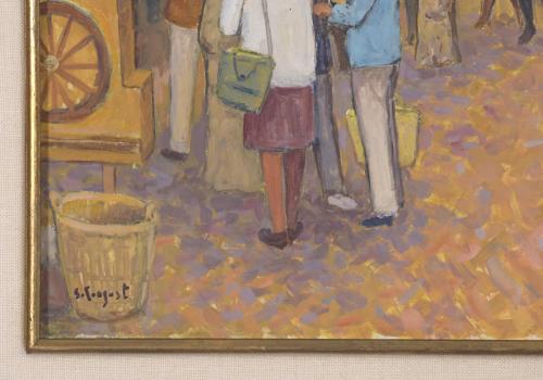 SEBASTIÀ CONGOST PLA (1919-2009).  "MERCAT I FIRA DE CAVALL