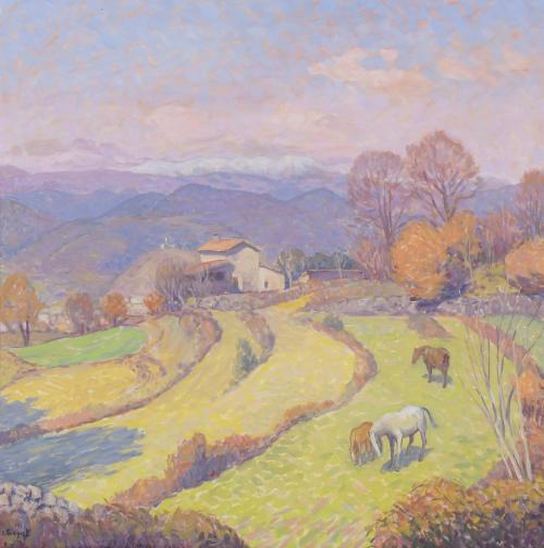 SEBASTIÀ CONGOST PLA (1919-2009).  "DES DE BATET", OTOÑO, 1