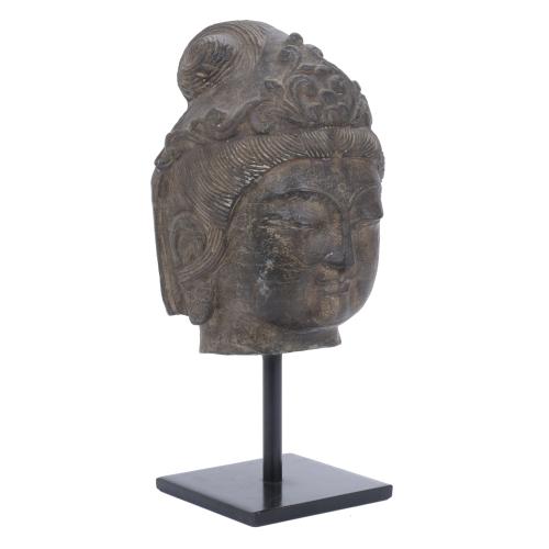 19TH CENTURY INDONESIAN SCHOOL. BUDDHA HEAD.