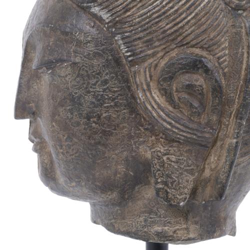 19TH CENTURY INDONESIAN SCHOOL. BUDDHA HEAD.