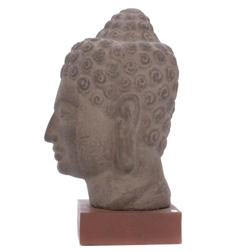 INDONESIAN SCHOOL, 19TH CENTURY. BUDDHA HEAD.