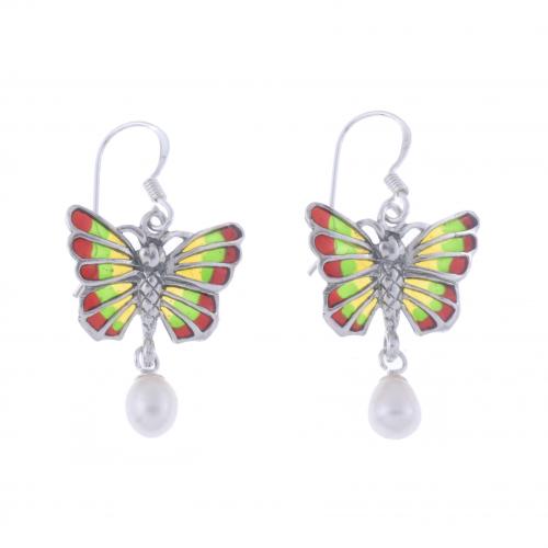 PENDIENTES MARIPOSAS ESTILO ART NOUVEAU.