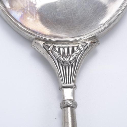 LOUIS XVI STYLE SILVER HAND MIRROR BY MASRIERA, 20TH CENTUR