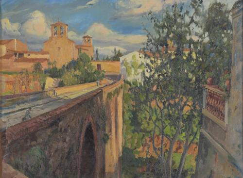 ISIDRE ODENA DAURA (1910-2008) "PONT DE SANT PERE", Tarrasa