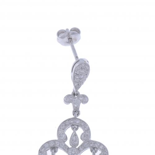 PENDIENTES GIRANDOLE CON DIAMANTES Y ÓNIX.