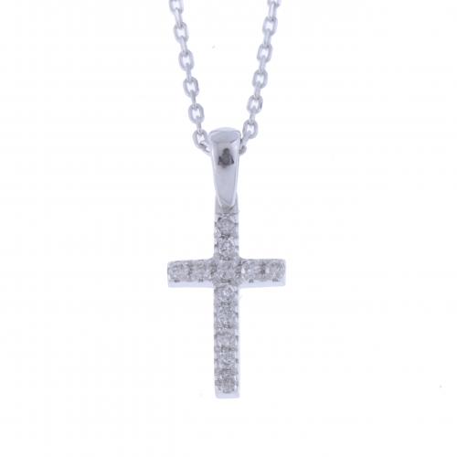 COLGANTE CRUZ CON DIAMANTES.