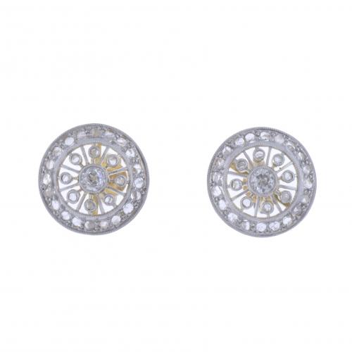 PENDIENTES ART DÉCO CON DIAMANTES.