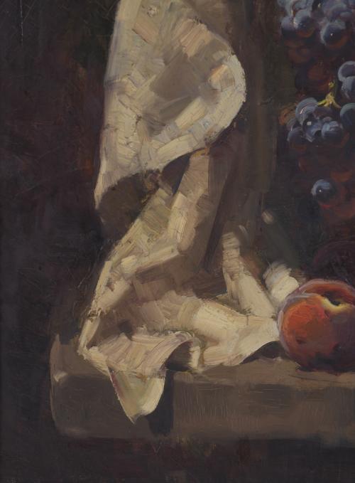 JOSEP SERRASANTA (1916-1998). "STILL LIFE WITH GRAPES AND P