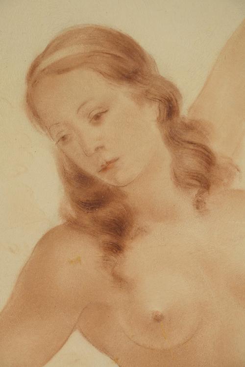 20TH CENTURY SPANISH SCHOOL. "NAKED FIGURES", 1942.