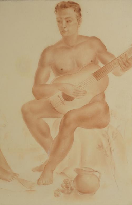 20TH CENTURY SPANISH SCHOOL. "NAKED FIGURES", 1942.