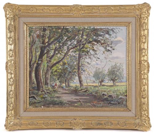 JOAQUIM MARSILLACH CODONY (1905-1986). "LANDSCAPE IN OLOT",
