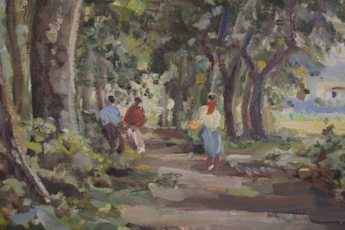 JOAQUIM MARSILLACH CODONY (1905-1986). "LANDSCAPE IN OLOT",
