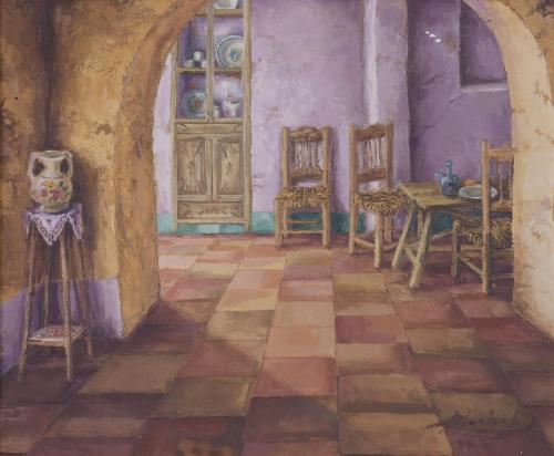 RAFAEL MOCHOLI (1930). "INTERIOR", 1983.