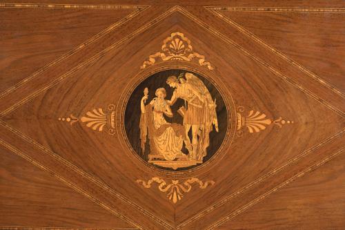 GEORGE III STYLE ABATTANT DESK, 20TH CENTURY.