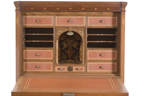 GEORGE III STYLE ABATTANT DESK, 20TH CENTURY.