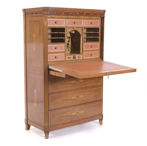 GEORGE III STYLE ABATTANT DESK, 20TH CENTURY.