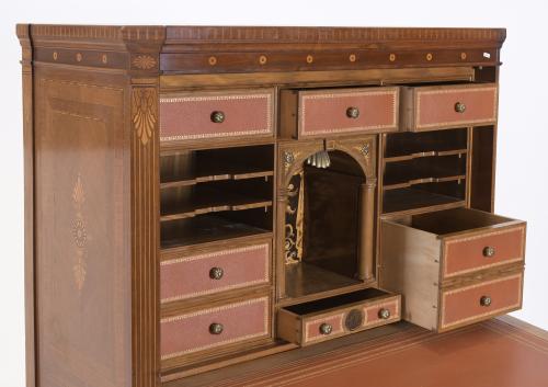 GEORGE III STYLE ABATTANT DESK, 20TH CENTURY.