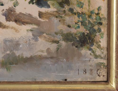 FRANCISCO MIRALLES Y GALUP (1848-1901). "LANDSCAPE WITH FIG