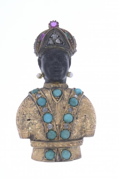 BROCHE MORETTO VENECIANO, ATRIBUIDO A LA JOYERIA NARDI, CIR