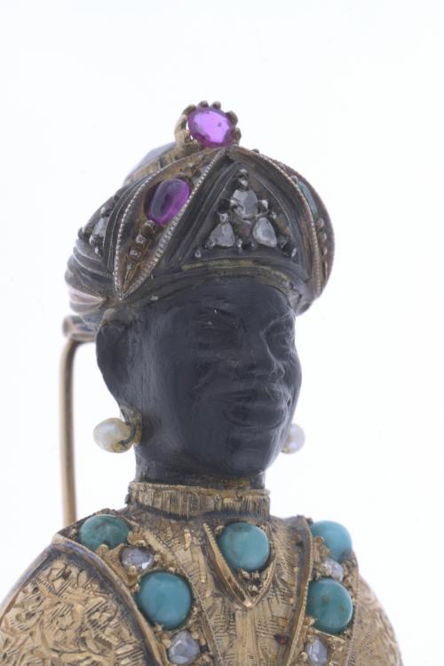 BROCHE MORETTO VENECIANO, ATRIBUIDO A LA JOYERIA NARDI, CIR