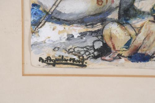 RAMÓN AGUILAR MORÉ (1924-2015). "FIGURAS EN LA PLAYA".
