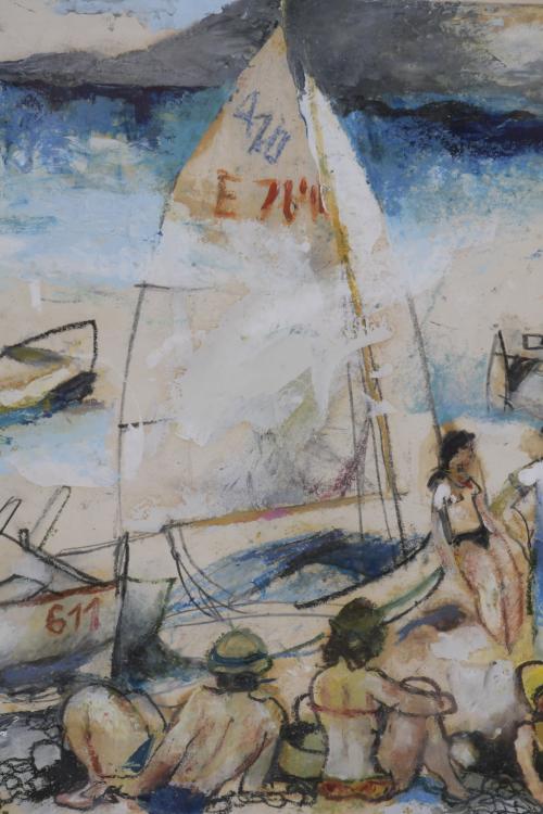 RAMÓN AGUILAR MORÉ (1924-2015). "FIGURAS EN LA PLAYA".