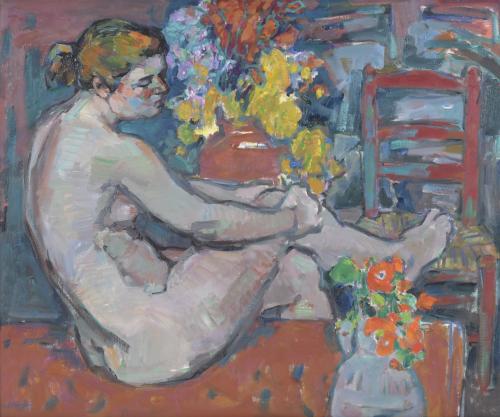 TERESA LLACER  (1932).  "NUDE IN AN INTERIOR".