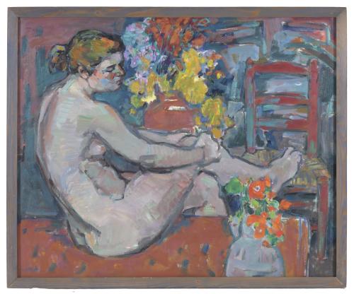 TERESA LLACER  (1932).  "NUDE IN AN INTERIOR".