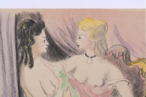 JOAN COMMELERAN CARRERA (1902-1992).  THREE EROTIC DRAWINGS