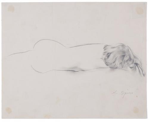 ALFRED OPISSO CARDONA (1907-1980). "WOMAN LYING ON HER BACK".