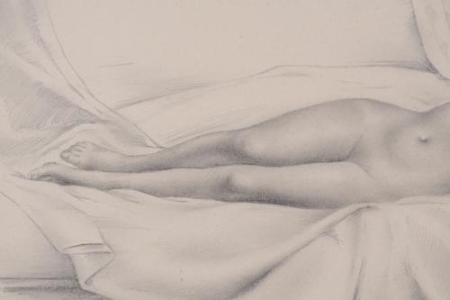 CARMEN OSÉS (1898-1961). "WOMAN LYING DOWN".