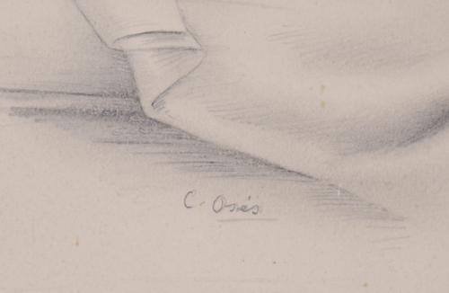 CARMEN OSÉS (1898-1961). "WOMAN LYING DOWN".