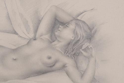 CARMEN OSÉS (1898-1961). "WOMAN LYING DOWN".