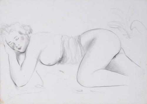 FRANCESC DOMINGO SEGURA (1893-1974).  SET OF THREE NUDES.