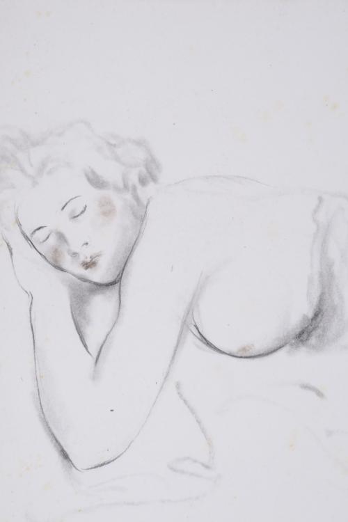 FRANCESC DOMINGO SEGURA (1893-1974).  SET OF THREE NUDES.