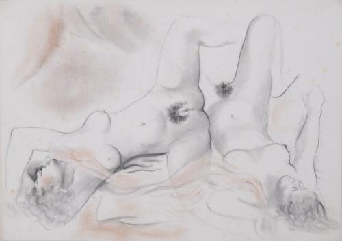 FRANCESC DOMINGO SEGURA (1893-1974).  SET OF THREE NUDES.
