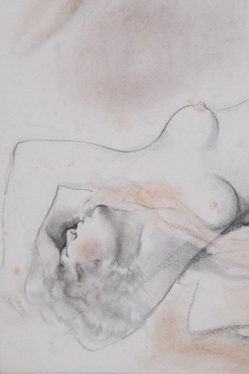 FRANCESC DOMINGO SEGURA (1893-1974).  SET OF THREE NUDES.