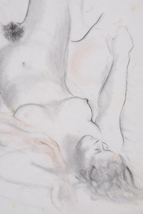FRANCESC DOMINGO SEGURA (1893-1974).  SET OF THREE NUDES.