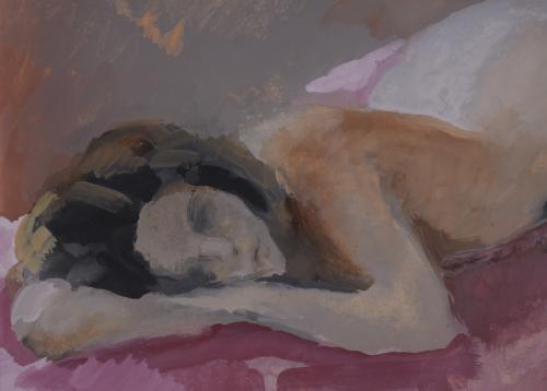 FRANCISCO CAMPS RIBERA (1895-1992).  "WOMAN LYING FACE DOWN