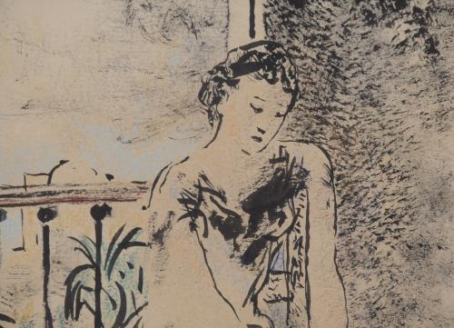 PERE PRUNA OCERANS (1904-1977). "GIRLS BY THE BALCONY", 197