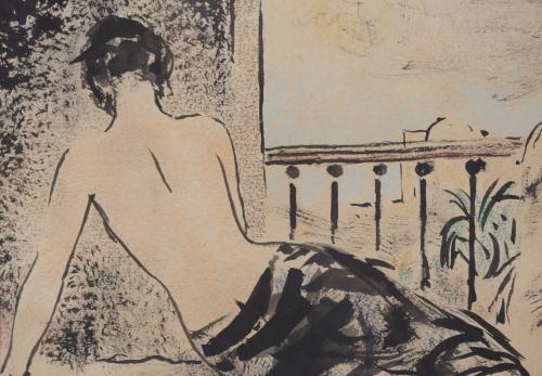 PERE PRUNA OCERANS (1904-1977). "GIRLS BY THE BALCONY", 197