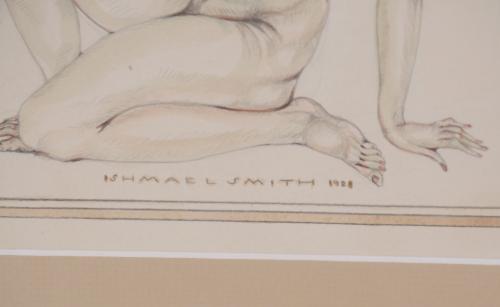 ISMAEL SMITH (1886-1972). "YOUNG NUDE IN PROFILE", 1928.