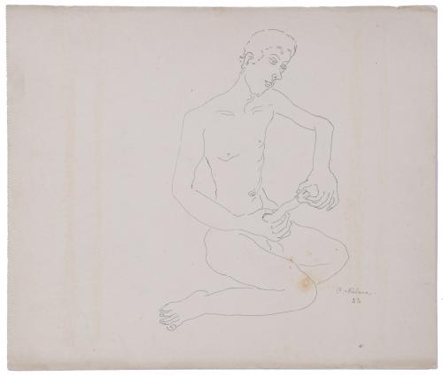 FRANCISCO CAMPS RIBERA (1895-1992). "MALE EROTIC DRAWING", 1933.
