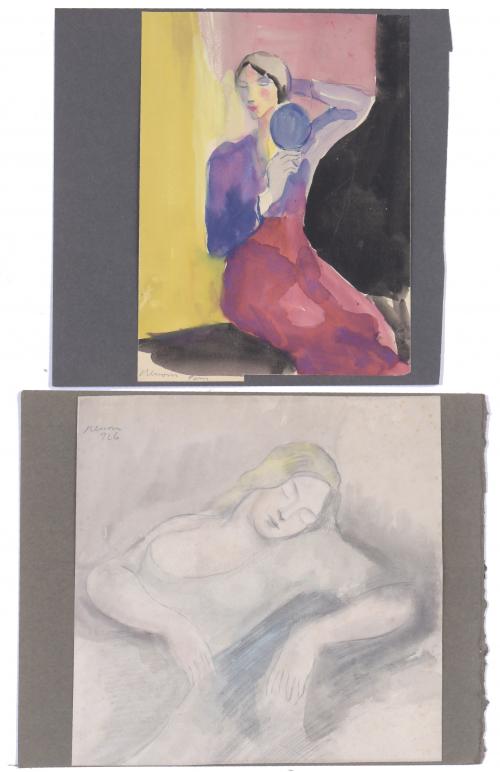 MIQUEL DE RENOM DE GÁRATE (1912-?).  "WOMAN AND MIRROR", Pa