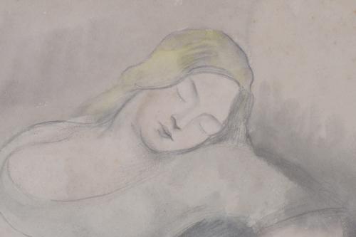 MIQUEL DE RENOM DE GÁRATE (1912-?).  "WOMAN AND MIRROR", Pa